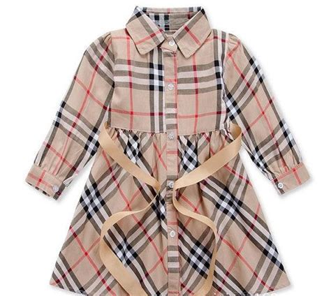 burberry children v neck striped red cashmere dress|Girls' Burberry .